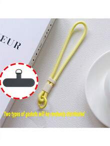 1pc Minimalist Adjustable Short Strap Buckle Lanyard, Phone Lanyard, Water Bottle Holder, Key Chain, Wrist Strap With Pad - Multicolor - View 21