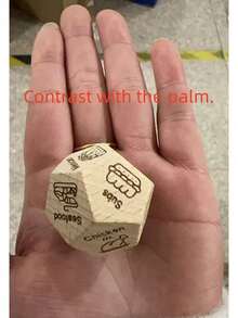 2026-1pc Funny Food Decision Dice - Wooden Dinner Selector - Creative Small Toy - New Popular Item - Repeatedly Usable - Multicolor - View 5