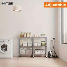 M MZG 500 Lbs Wire Shelf Unit, Space Saving 3-Tier Storage Shelf, Multi-Purpose Organizer Rack For Living Room Decor, Kitchen, Bathroom, Office-Silver 11.8" D X 17.7" W X 26.4" H - Sliver_3-Tier_11.8" D X 17.7" W X 26.4" H - 查看 7