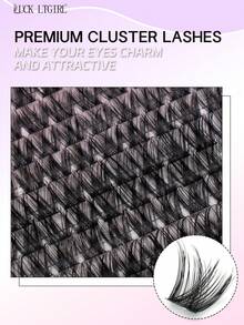 LUCK LTGIRL 192/384/576片簇状假睫毛 DIY睫毛嫁接 自然C/D卷度 10-16mm 3D仿貂毛 轻盈蓬松 柔软可重复使用 - 查看 8