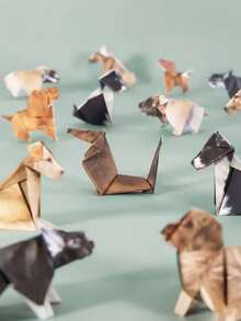 150 pièces - Kit d'origami de chats en papier, kit d'origami 3D d'animaux mignons, ensemble d'artisanat d'origami de chat 3D, sculptures en papier d'animaux créatives pour les amateurs d'animaux, décoration de bureau faite main, cadeau de la Saint-Valentin DIY, décoration de maison et de bureau - Plusieurs styles - Voir 3