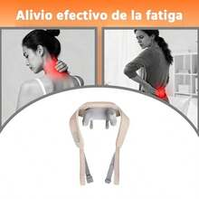 Masajeador de Cuello y Espalda  4D Almohada De Masaje de Amasado Profundo Masajeador con Calor Para Corporal Uso en el Hogar la Oficina y el Automóvil Blanco - Blanco - Ver 3
