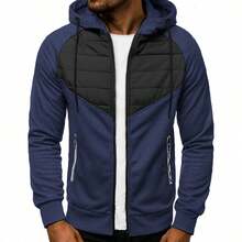 Shendy Vendy Men's Sweatshirt With Sports Hood With Zipper Hoodie - 霧霾藍 - 查看 8
