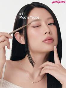 Peripera Chì kẻ chân mày K-Beauty Speedy, chì kẻ chân mày hai đầu, mềm mại và tự nhiên, đầu nhọn, tạo hình, định hình và tô đầy chân mày, kèm cọ, lâu trôi, chống thấm nước và mồ hôi, trang điểm Hàn Quốc. - #11 Màu nâu mocha - Xem 3