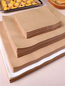 50/100pcs Heavy Duty Baking Paper, Non-Stick Heat Resistant For Oven And Air Fryer, Suitable For Cakes, Breads, Pies, Pizzas, Easy Release And Clean For Home Baking - View 3