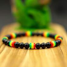 Obsidian Simple Elastic Beads 6mm Simple And Fashionable Men's And Women's Bracelets - Bracelet - View 9