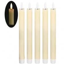 Velas LED sin llama con efecto de llama realista, adecuadas para Navidad, bodas, celebraciones, decoración del hogar interior - XKZ - Ver 8