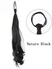 18-Inch High Crown Elastic Band Style High Ponytail Wig For Women, Real Hair Texture, Curly Ponytail Wig, Natural And Fluffy Ponytail, Easy-To-Style Wig, Suitable For Daily Wear - Multicolor - View 14