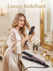 Máy duỗi và uốn tóc ion chuyên nghiệp 2 trong 1 SOKANY 6505, tấm gốm titan, máy tạo kiểu tóc làm nóng nhanh với điện áp kép, thiết kế tự động tắt chống bỏng, phù hợp cho tóc khô, du lịch và sử dụng hàng ngày, cắm điện trực tiếp (không bao gồm bộ chuyển đổi). - Màu tím - Xem 1