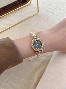 Fashionable Design Women's Quartz Watch Exquisite And Compact Suitable For Daily Matching Birthday/Graduation Gifts Leisure Party Banquets - Gold - View 6