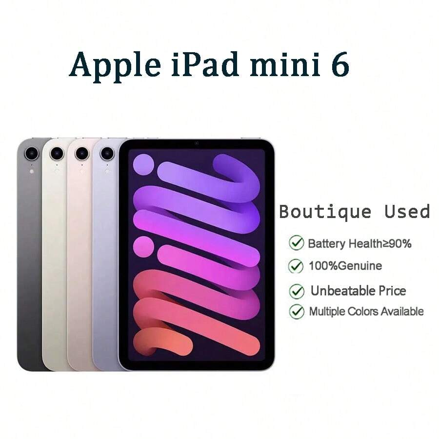 二手平板電腦Apple iPad mini 6 8.3 吋 輕微刮痕 全面屏 輕薄便攜 A15 晶片 網課繪畫辦公室娛樂小平板 - 彩色 - 查看 1