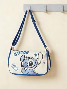 Disney Lilo & Stitch Crossbody Bag for Women & Girls - Cute Canvas Shoulder Purse with Exquisite Stitch Graphic Print, Large Capacity Zipper Closure, Adjustable Strap , Ideal for Casual Daily Use, Travel, School, Shopping, Gifts , Kawaii Anime Inspired pashion Clean - 彩色 - 查看 9