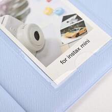 1pc Mini Photo Album With 64 Pockets For 3-Inch Instant Camera & Business Card, Compact And Cute Memory Book For Instant Cameras, Ideal Gift For Friends And Family - A - 查看 3