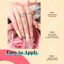 Beetles White Gel Nail Polish -1PC 15ml White Spring Colors Gel Polish - Lemon Chiffon - 查看 5