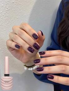 HEFENNA Deep Purple Gel Nail Polish, New Spring/Summer Style, Suitable For All Occasions And Daily Commutes.(1 Pc) - Multicolor - View 4