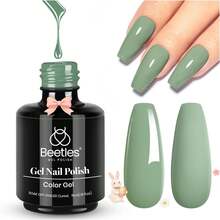 Beetles White Gel Nail Polish -1PC 15ml White Spring Colors Gel Polish - Eucalyptus - View 8