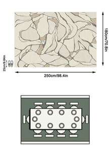 1 pièce, Style nordique - Minimaliste moderne - Tapis de sol à motif géométrique abstrait en marbre, Palette de couleurs claires, Marocain - Matériau en fausse laine classique, Tapis de maison, Convient pour le salon, la chambre à coucher, le dortoir, l'entrée, le patio, lavable en machine, grand tapis de saison, décoration d'intérieur esthétique - Multicolore - Voir 13