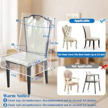 Kitchen Chair Covers - Transparent - View 2