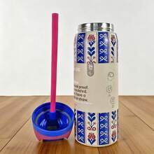 32Oz Outdoor Sports Water Cup Water Bottle Stainless Steel Vacuumowala Insulated Cup With Lid And Straw Suitable For Water, Iced Tea Or Coffee. - Holiday hygge-32oz - 查看 3