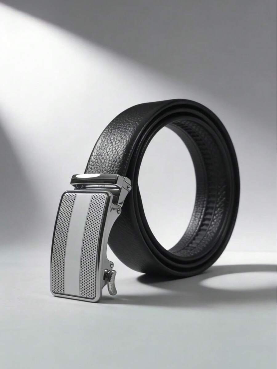 1条菱形图案波西米亚风PU皮革锌合金扣腰带，男女通用，适合所有季节 - A - 查看 1