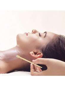 -Piece Wooden Wax Sticks - Suitable Body, Eyebrows, Lips, And Nose Hair Removal. Small Wax Sticks Removing Hair And Leaving Skin Smooth. Professional Spa And Home Use (Sticks Per Pack). Hair Products And Accessories. Essential Hair Salons, Beauty Salons, And Travel. - Beige - View 5