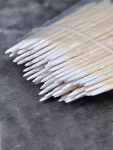 500/400/300/200/100 Pcs Nail Buffers, 100 Pcs/Pack, Disposable Cleaning Sticks, Nail Care Tools, High Quality Wooden Manicure Sticks, Wooden Grooming Tools, Fine Eyebrow Carving Sticks, Double-Ended Cleaning Sticks, Pointed Applicator Sticks, Tattoo & Microblading Supplies, Cosmetic Applicator Sticks, Travel Essentials, Wooden Sticks, Travel Must-Haves - White - View 10