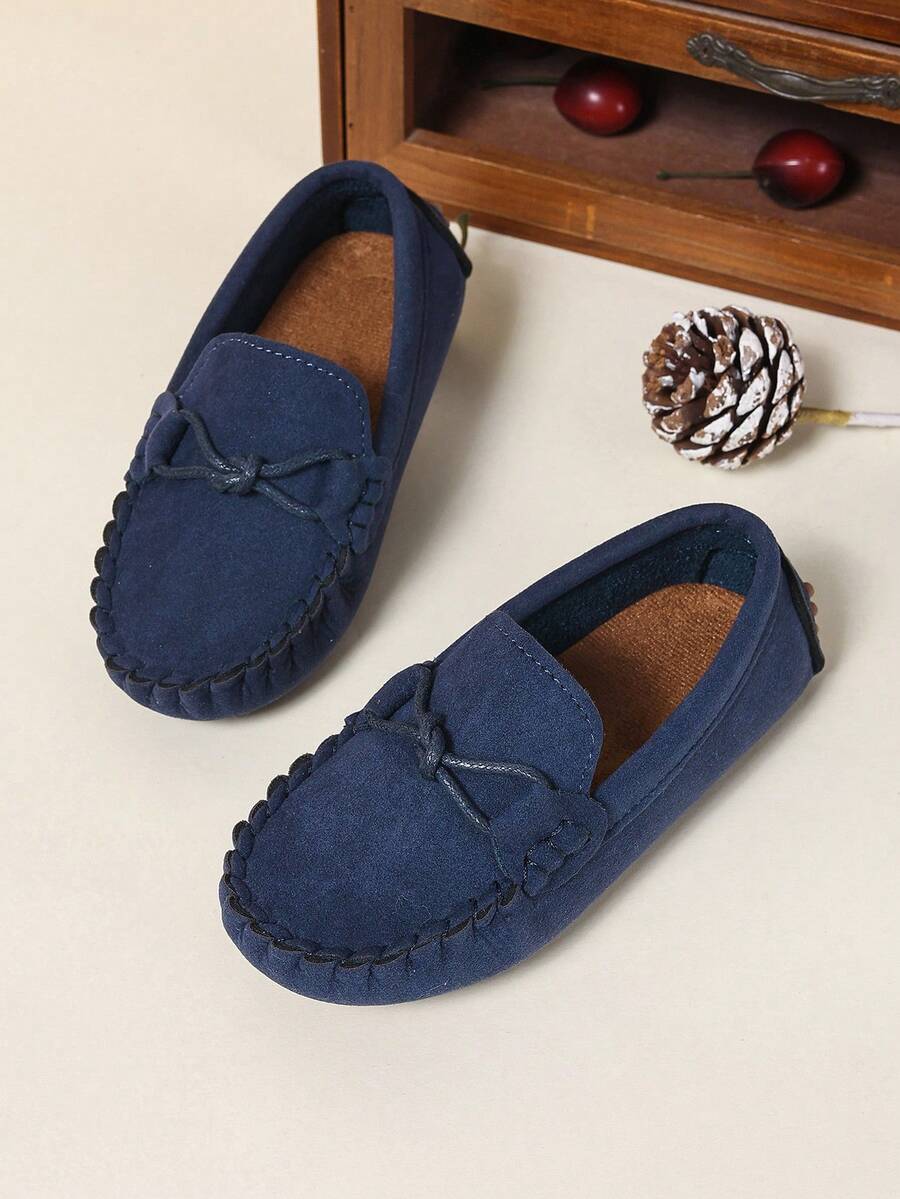1 双经典春秋婴儿平底鞋时尚英伦风格乐福鞋 - 藍色 - 查看 1