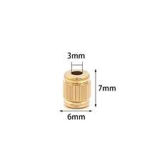 5/10pcs/Pack Stainless Steel Vertical Striped Large Hole Spacer Beads, DIY Bracelet Necklace Jewelry Making Spacer Beads, Anti-Allergy Metal Large Hole Beads - Vertical Striped Spacer Beads - View 3