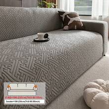 1pc Qinglin Sofa Cover, Versatile Full Coverage Sofa Slipcover For All Seasons, Non-Pilling, Removable And Machine Washable, Dust-Proof, Anti-Slip Sofa Cushion Cover - Dark Grey - View 9
