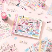 Stiker Teks Lipat Dua Warna M5, Gaya , Lucu, Serbaguna, Bahan Scrapbook, Buku Stiker Dekoratif DIY - 1 Set - View 9