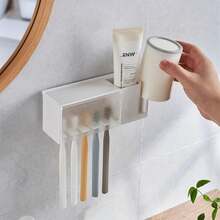 1 Giá đựng bàn chải đánh răng tự dính 5 ngăn gắn tường có nắp đậy, dung tích lớn kiểu Nhật, giá đựng kem đánh răng, giá đựng đồ dùng phòng tắm không cần khoan, thích hợp cho phòng tắm, ký túc xá, có thể đựng kem đánh răng và bàn chải đánh răng, phụ kiện phòng tắm, chống bụi và chống nấm mốc, đa năng, hoàn hảo cho du lịch ngoài trời, trang trí phòng tắm, lưu trữ trên tường, dụng cụ phòng tắm, đồ dùng gia đình, đồ dùng ký túc xá, cắm trại, đồ dùng khách sạn, phụ kiện tắm, quà tặng nam, quà tặng nữ - Nhiều màu - Xem 9
