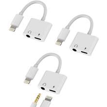 1-3pcs 3.5mm Headphone Jack Adapter Compatible With IPhone, Earphone Adapter, Auxiliary Audio Charging Adapter, Splitter Cable Connector Compatible With IPhone 14/Pro Max/13/Plus/12/11/XS/8/XS 7/6 Series - White - View 10