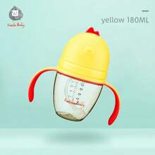 1个PPSU材质宽口婴儿奶瓶，易握手柄，360°重力球吸管，硅胶奶嘴，耐热防胀气奶瓶，适合0个月以上宝宝，容量180毫升/280毫升 - 彩色 - 查看 11