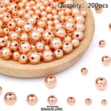 100-1000颗亚克力光滑圆珠,CCB散珠,DIY首饰制作材料,适用于项链、手链、耳环、手工串珠 - diy - 查看 30