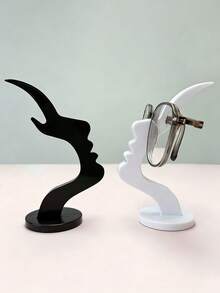 Unique Curved Eyeglasses Stand Practical Minimalist Black Design Plastic Material Suitable For Living Room Bedroom Office Or As A Gift For Family And Friends Enhances Desk Or Nightstand Decor Home Decor Accessory Minimalist Design Holiday Gift - Multicolor - View 11