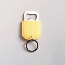 Custom Engraved PU Leather Bottle Opener Keychain, Personalized Beer Bottle Opener Keychain With Name/Text, Portable Stainless Steel Bottle Opener Keychain, Unique Gift For Him, Dad, Husband, Birthday And Father's Day - Multicolor - View 8
