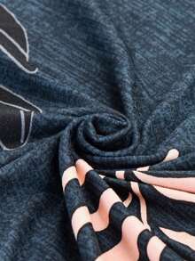 1pc Stretch Full Cover Sofa Slipcover, Leaf Pattern, Modern Polyester Fabric, Machine Washable, Protects Sofa, Dust & Dirt Resistant (Includes 1pc Pillow Cover As Gift) - Dark Grey - View 6