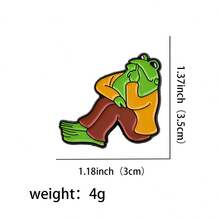 Süße Tier Frosch Emaille Anstecknadeln, witzige Cartoon Kröte Brosche Anstecknadel für Rucksack, Kleidung, Accessoires, Mode Schmuck, Freundschaftsgeschenke - Grün - Übersicht 14
