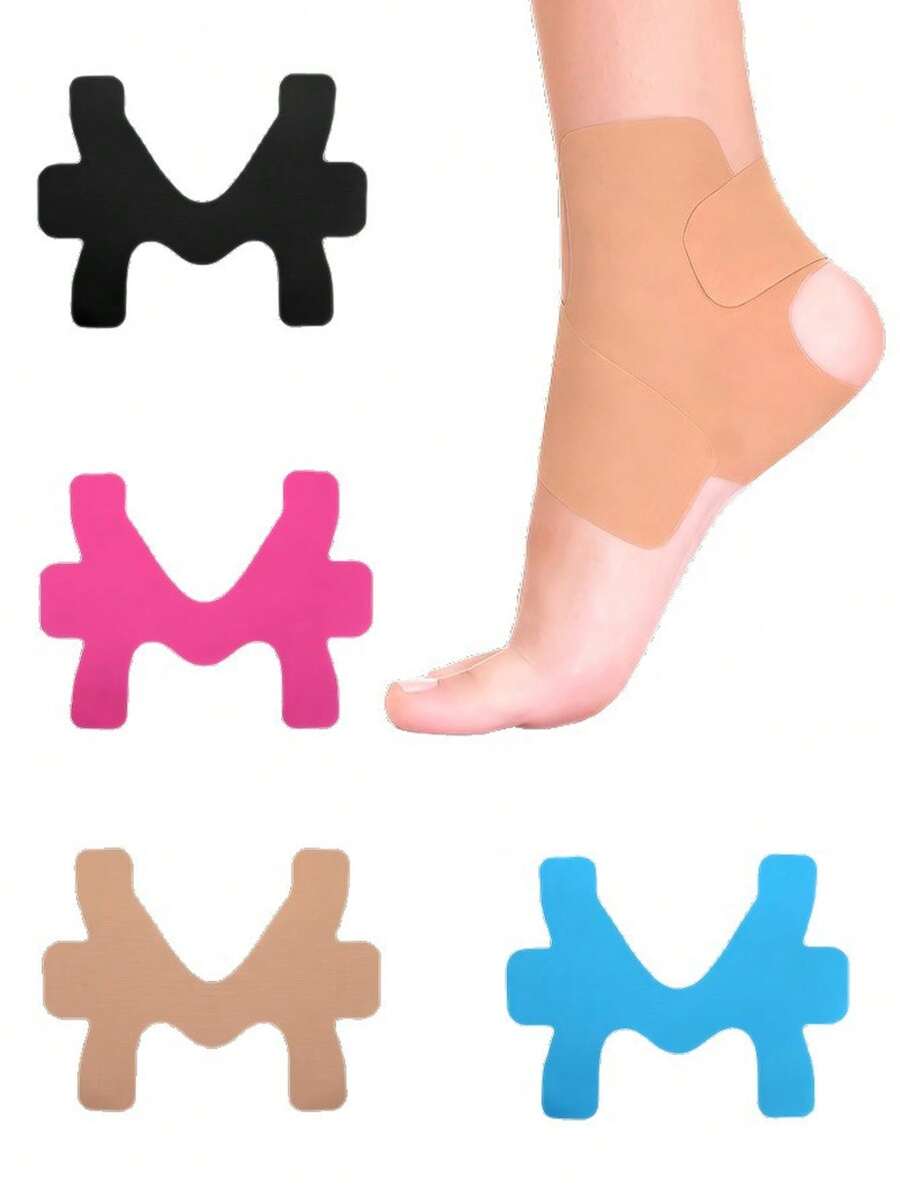 Adjustable Ankle Support | Elastic Straps, Breathable Design For Sports | Polyester, Non-Surgical Stabilization In Blue, Black, Light Beige, Pink - Multicolor - View 1