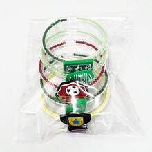 5 Peças Contas de Futebol Criativas DIY Pulseira, Presentes Periféricos da Copa do Mundo de Futebol, Acessórios de Estilo Europeu e Americano - Multicolorido - Visão 1