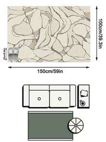 1 pièce, Style nordique - Minimaliste moderne - Tapis de sol à motif géométrique abstrait en marbre, Palette de couleurs claires, Marocain - Matériau en fausse laine classique, Tapis de maison, Convient pour le salon, la chambre à coucher, le dortoir, l'entrée, le patio, lavable en machine, grand tapis de saison, décoration d'intérieur esthétique - Multicolore - Voir 12