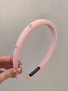 1pc/3pcs Girls Children's Fashion Narrow Bowknot Solid Color Fabric Sponge High Crown Headband Hair Accessory For Daily Wear - Multicolor - View 6