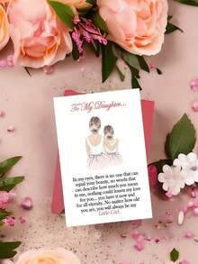 1 张温馨感人的女儿生日贺卡（含信封） - 女儿对长辈的感人生日祝福，适合所有年龄段，精美插图，饱含深情，充满温情 | 温馨祝福 | 高品质纸张 - A - 查看 2