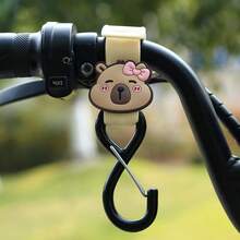 1pc Cute Cartoon Donkey Design Baby Stroller Hook, Nylon Strap Stroller Hanger Accessory - Multicolor - View 5