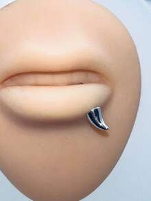 2PCS Devil Horns Earring Helix Piercing Ear Piercing Stainless Steel Ear Stud Cartilage Conch Body Piercing - Silver - View 6