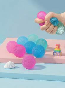 POKOJA LAND 1.6英寸纹理迷你减压球:1/2/3/6/9/12/16个装,成人减压球,高密度实心软胶玩具,1.6英寸小型感官解压玩具,适合儿童和成人,安静的课堂减压用品,麦芽糖填充,学生奖品,复活节派对礼物,减压挤压球 - 彩色 - 查看 3