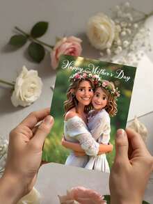 Customized Mother's Day Card, 3D Rendering Effect, Personalized Customization, Custom Photo, Customizable Text - Multicolor - View 5