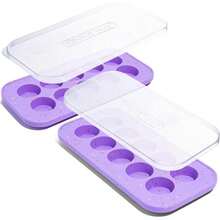 Silicone Cookie Dough Freezer Tray - Freezing And Storing Cookies, Chocolates, Bites, Peanut Butter Cups And More - Lavender With Sprinkles - 2-Pack - Default - 查看 2