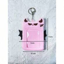 1pc New Creative Cute Plush Card Holder Rabbit/Bat Animal Design, Polyester Casual Universal ID/Card/Photo Case Accessory Gift Souvenir Car Accessories Bag Charm School Animal - 多色的 - 查看 9