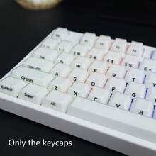 磨砂透明水晶PC键帽，Cherry原厂高度，侧刻字符，6.25U空格键，兼容MX轴机械键盘，仅含键帽，不含键盘 - 查看 13